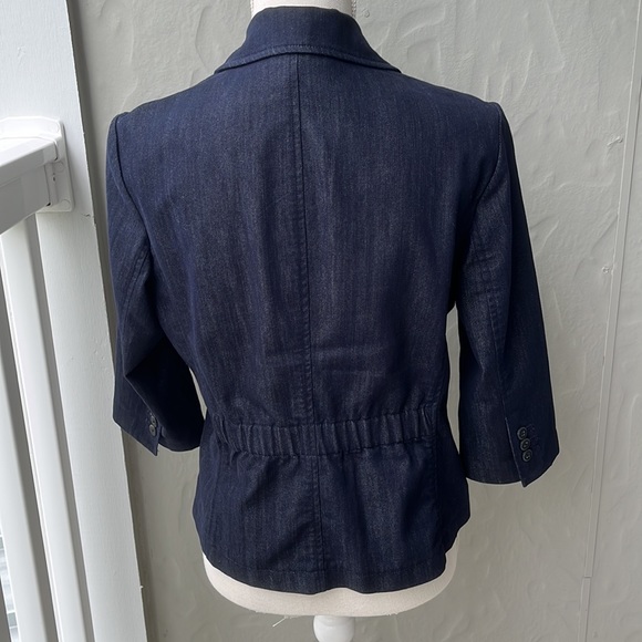 Cold Water Creek Dark Denim 1 Button Blazer 10P - Picture 4 of 13